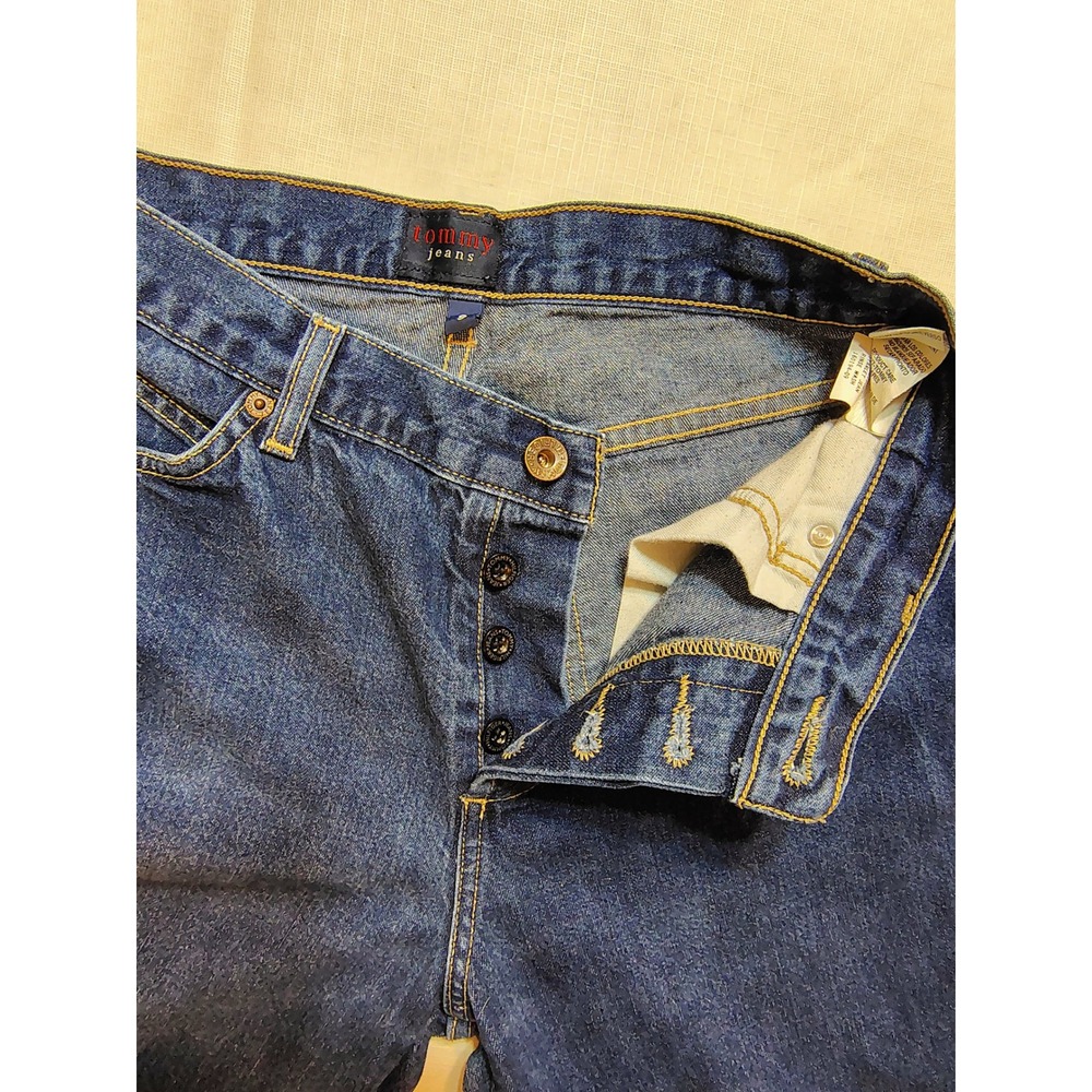 Tommy Jeans Starlet Jean Vintage Y2K Rinse Wash Button Fly Straight Leg Blue 9 - Picture 4 of 8